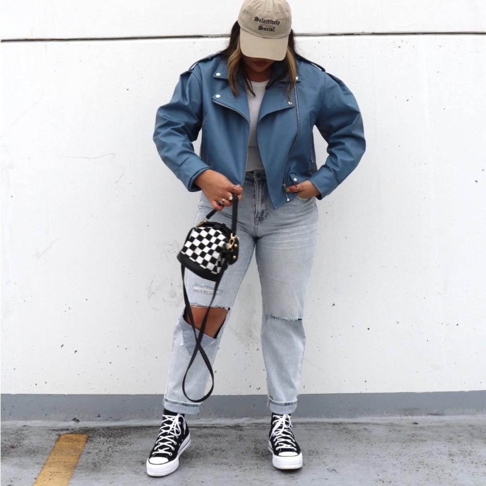 Happy hour | Biker Vegan Leather Jacket